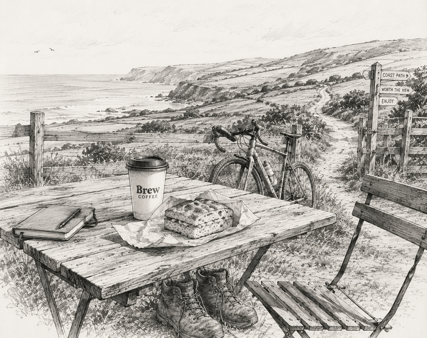Concept sketch of the Brew's experience